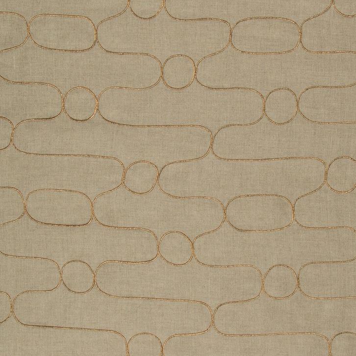 Sample 4617.16.0 Tottori Gilded Beige Drapery Contemporary Fabric by Kravet Couture