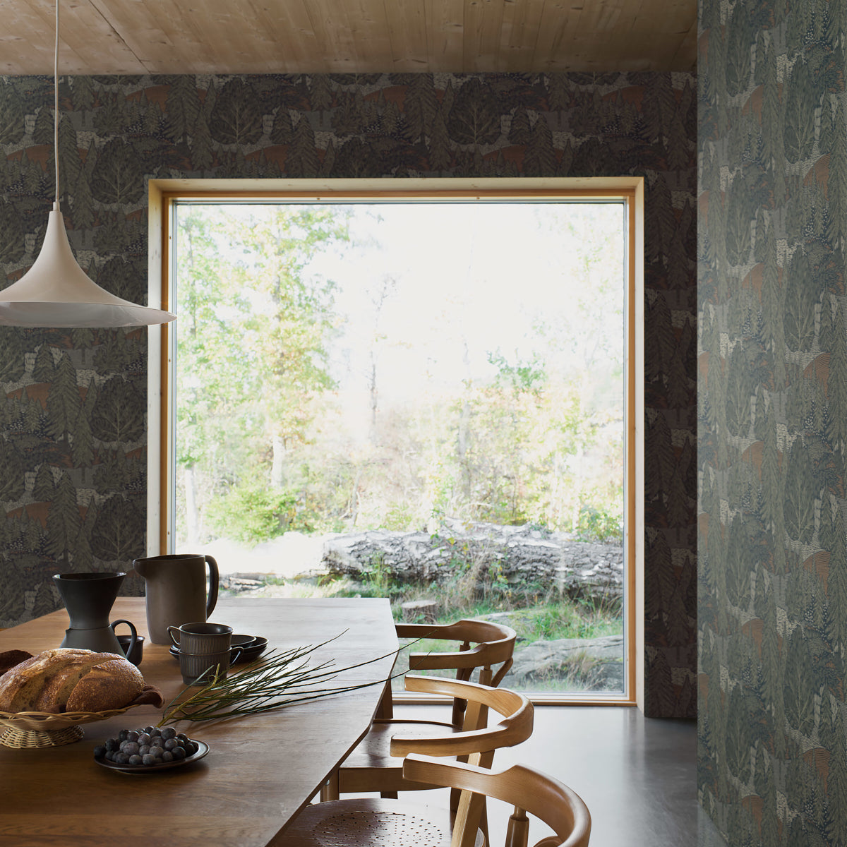 Purchase 4701 | Northern Forest, Spruce - Schumacher Wallpaper