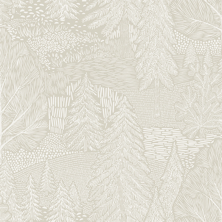 Purchase 4703 | Northern Forest, Ivory - Schumacher Wallpaper