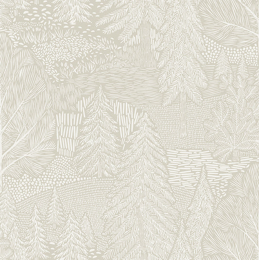 Purchase 4703 | Northern Forest, Ivory - Schumacher Wallpaper