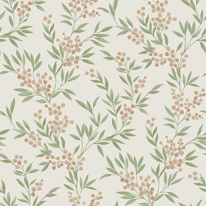 Purchase 4714 | Forest Berries, Leaf And Stone - Schumacher Wallpaper