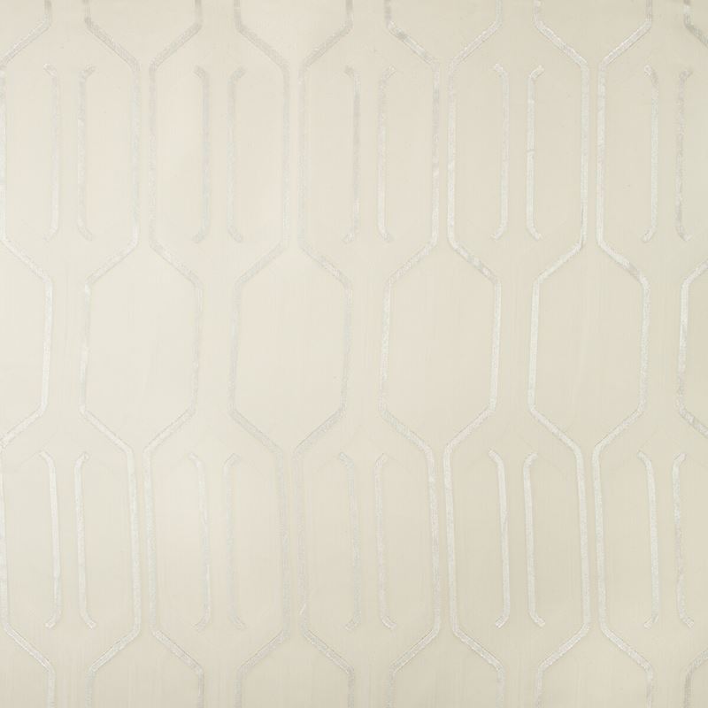 Sample 4758.11.0 White Geometric Kravet Basics Fabric