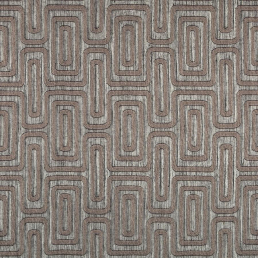 Sample 4834.86.0 Bewilder Black Geometric Kravet Contract Fabric
