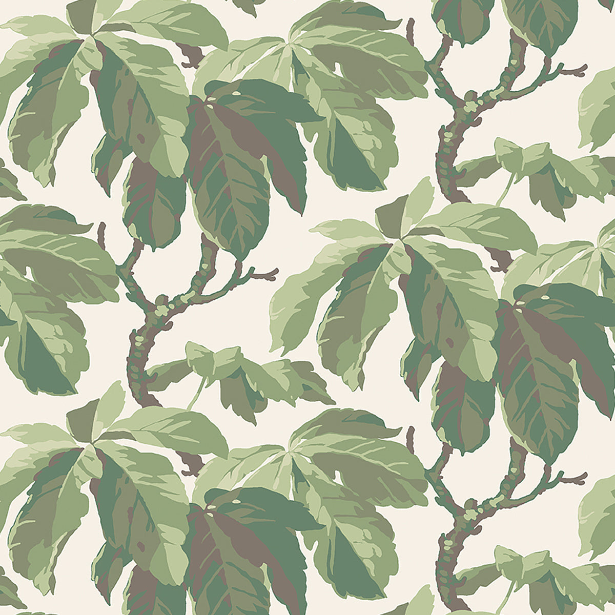 Purchase 4839 | Kastanj, Leaf - Schumacher Wallpaper