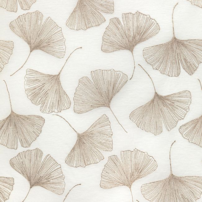 Sample - 4949.416.0 | Gingko Leaf, Modern Luxe Silk Luster - Kravet Couture Fabric