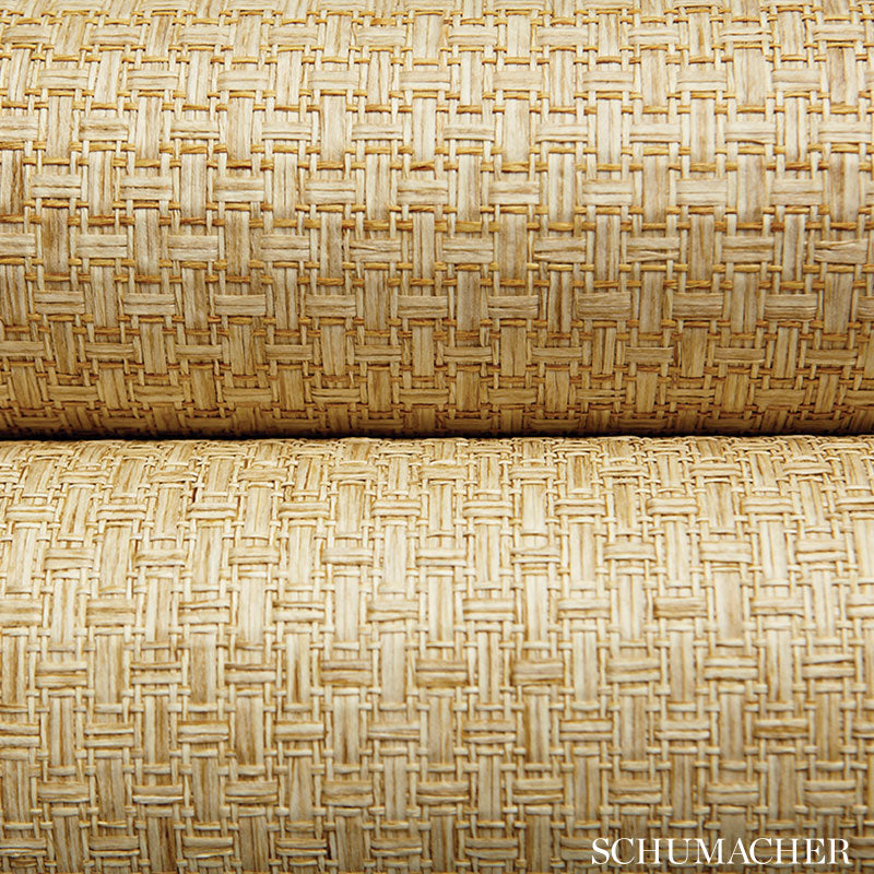 Purchase 5002990 | Goza Weave, Wheat - Schumacher Wallpaper