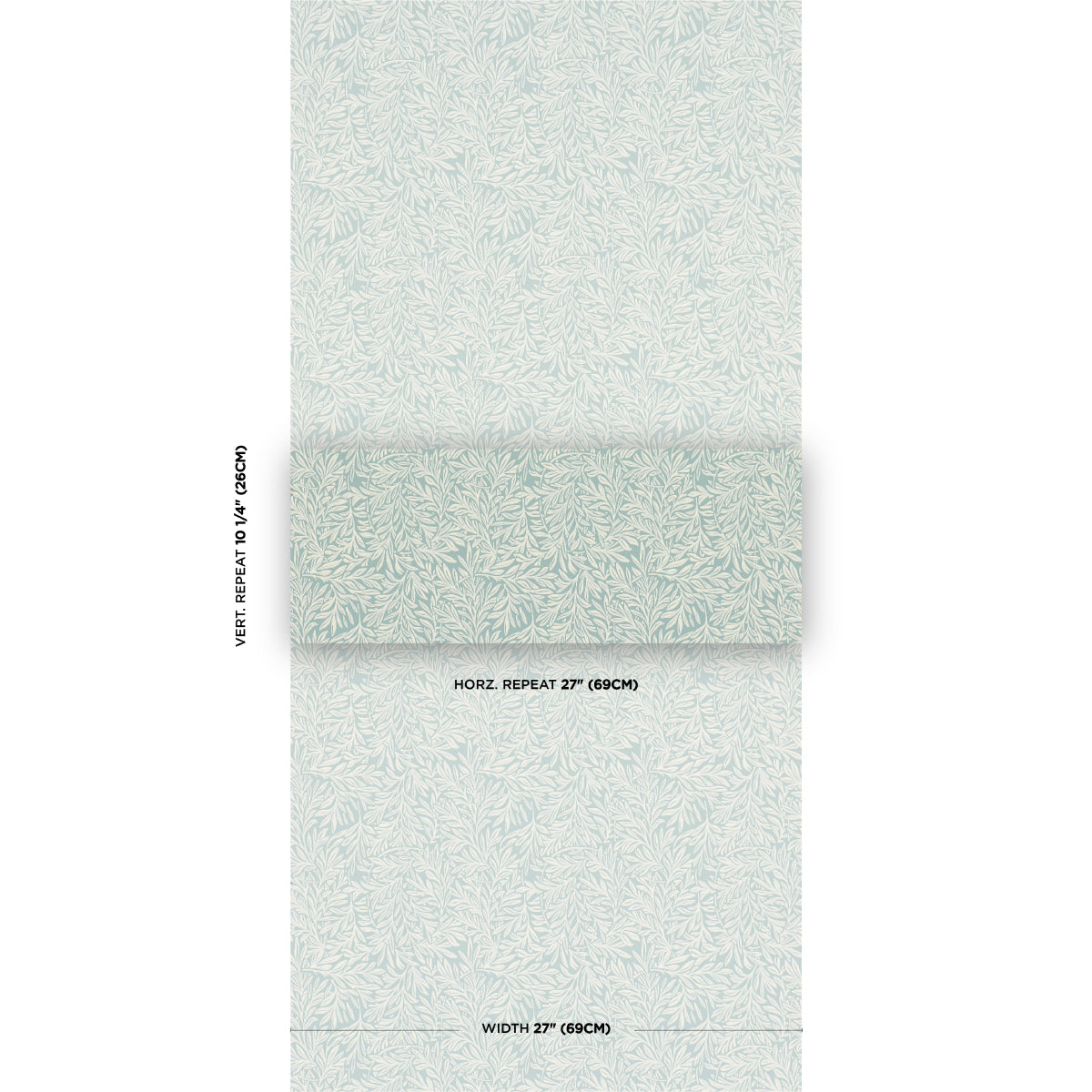 Purchase 5004139 | Willow Leaf, Aqua - Schumacher Wallpaper