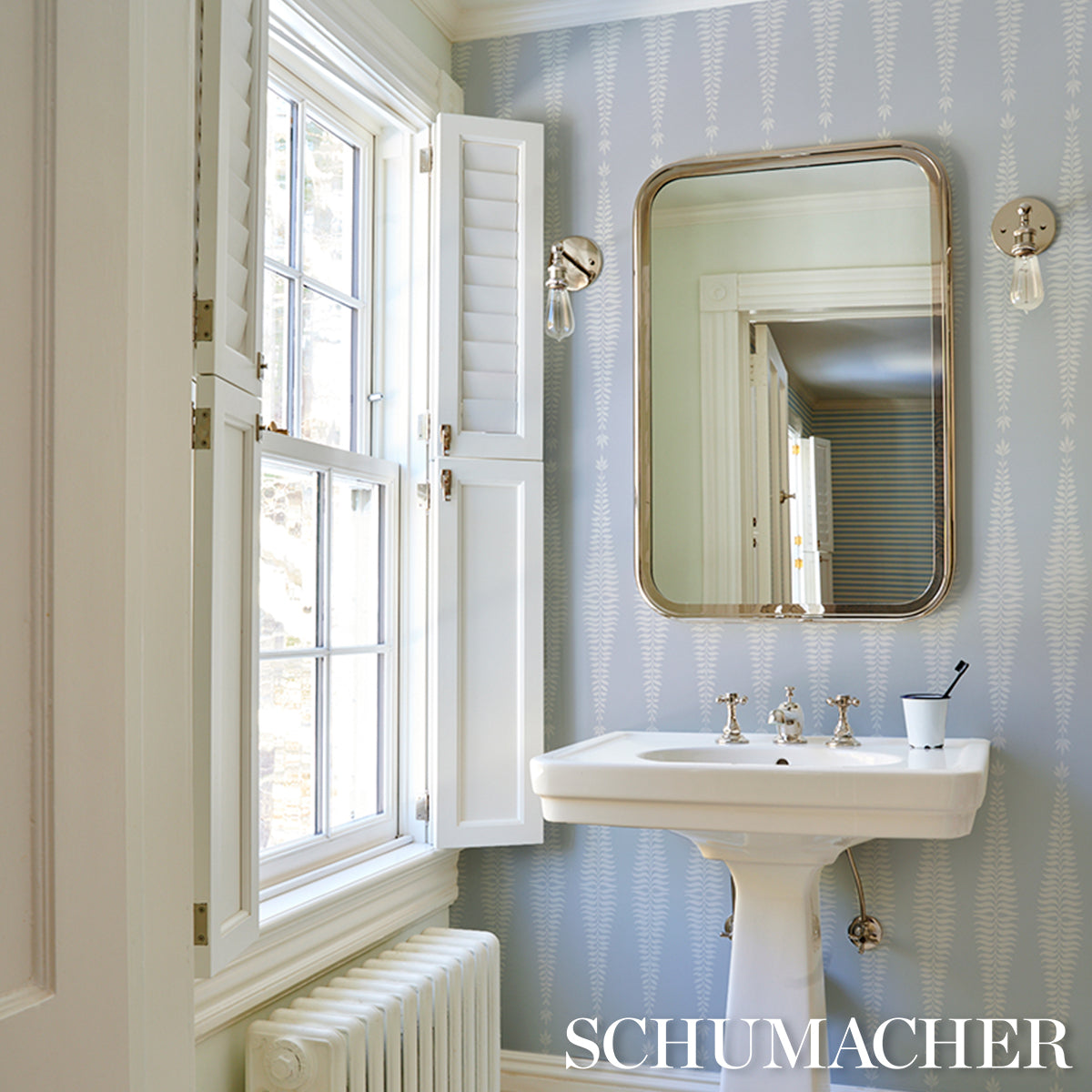 Purchase 5005075 | Fern Tree, Cloud - Schumacher Wallpaper
