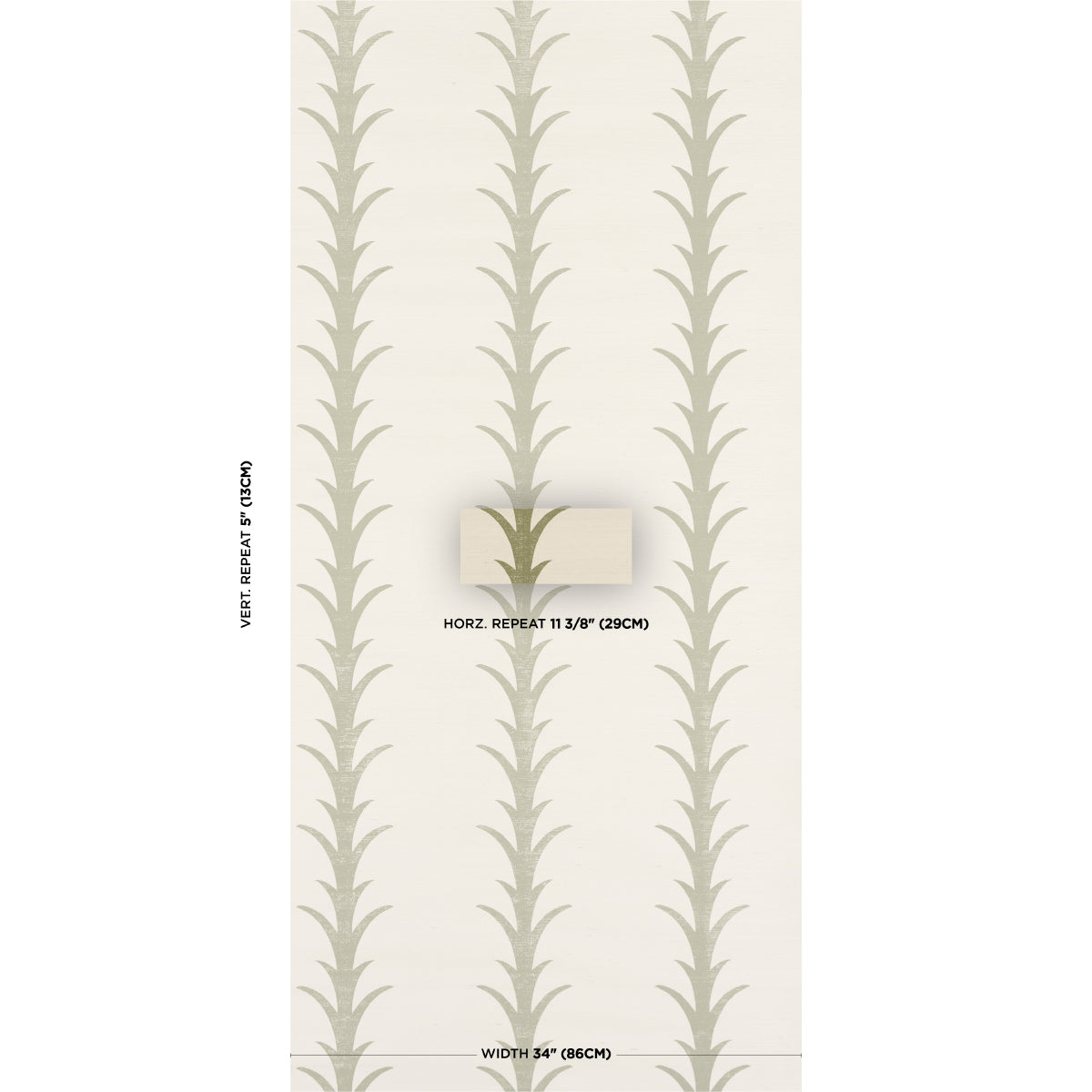 Purchase 5006058 | Acanthus Stripe Sisal, Olive - Schumacher Wallpaper