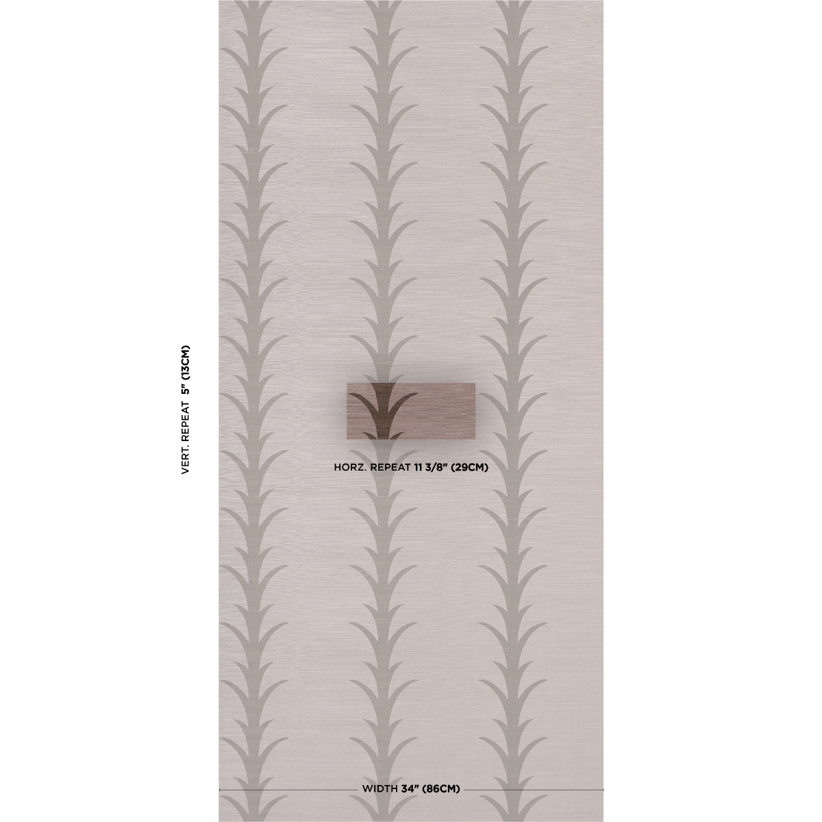 Purchase 5006059 | Acanthus Stripe Sisal, Rose Antique - Schumacher Wallpaper