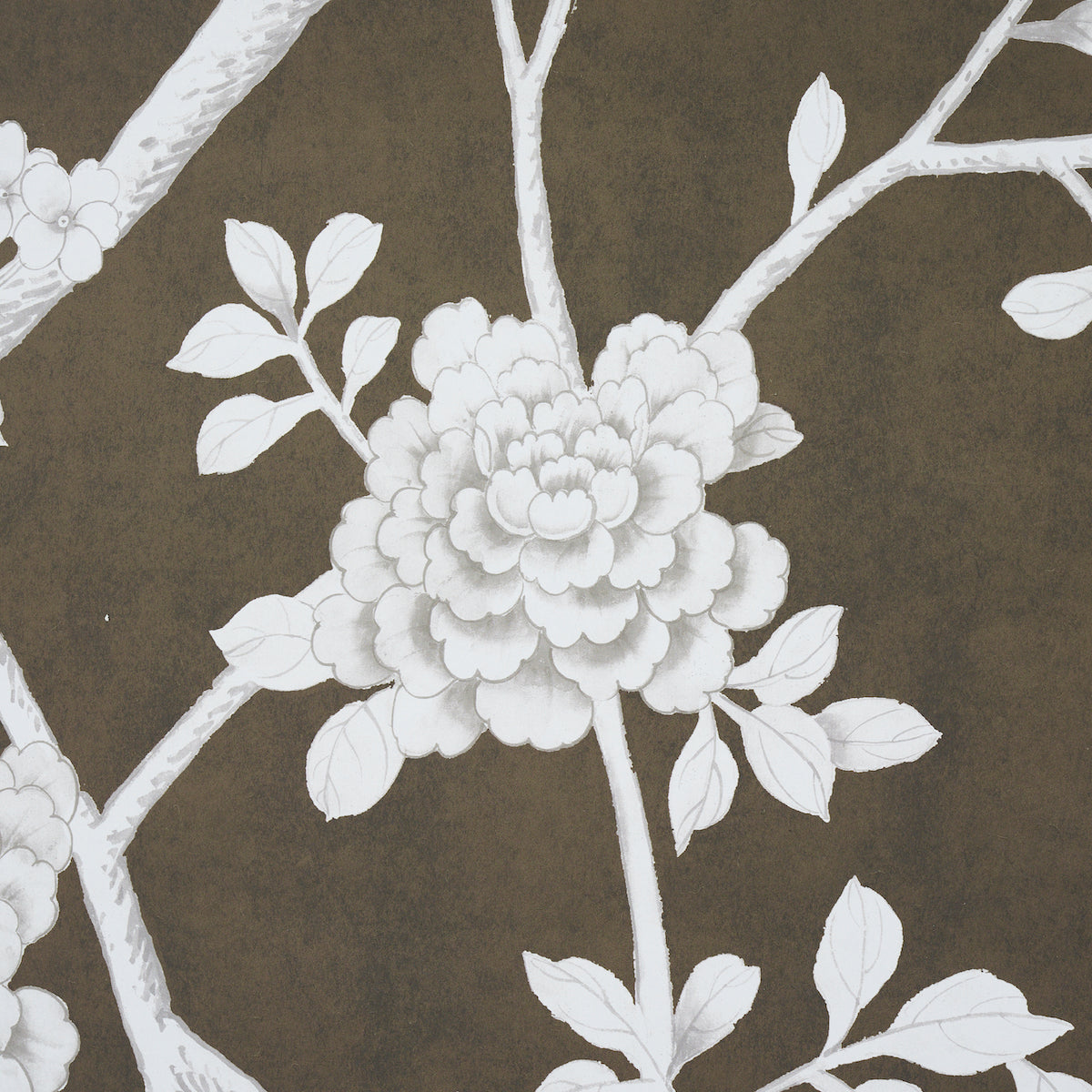 Purchase 5007129 | Chinois Palais Panel, Chocolate - Schumacher Wallpaper