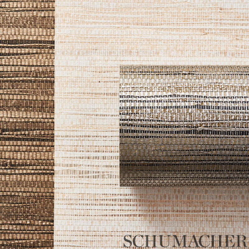 Purchase 5007820 | Burnished Raffia, Burnished Ivory - Schumacher Wallpaper