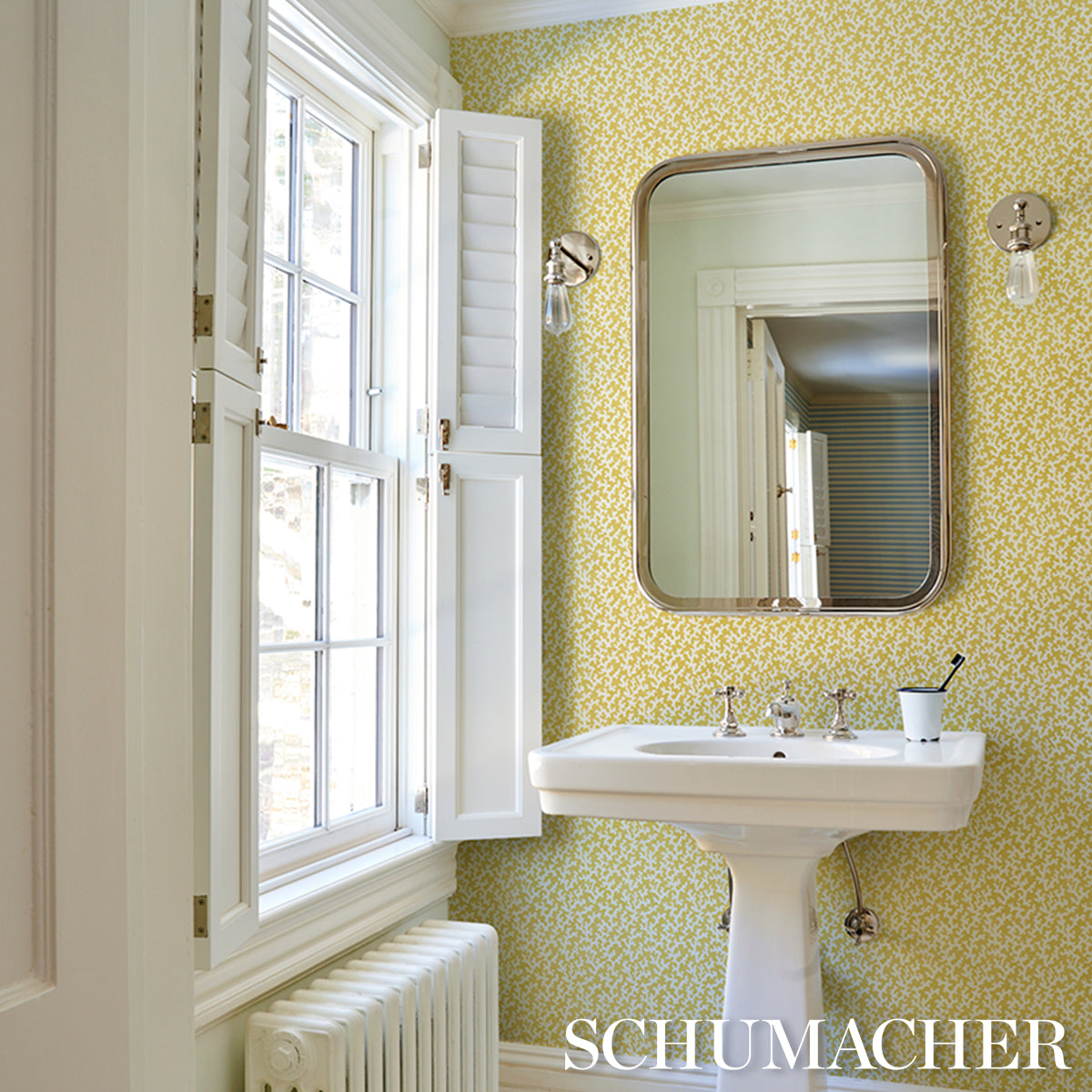 Purchase 5008007 | Folly, Mimosa - Schumacher Wallpaper