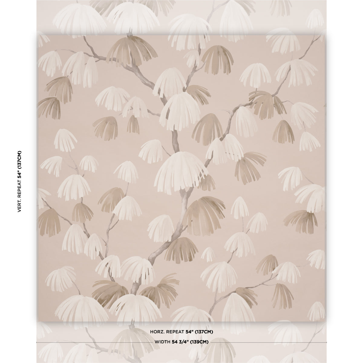 Purchase 5008334 | Weeping Pine, Taupe - Schumacher Wallpaper