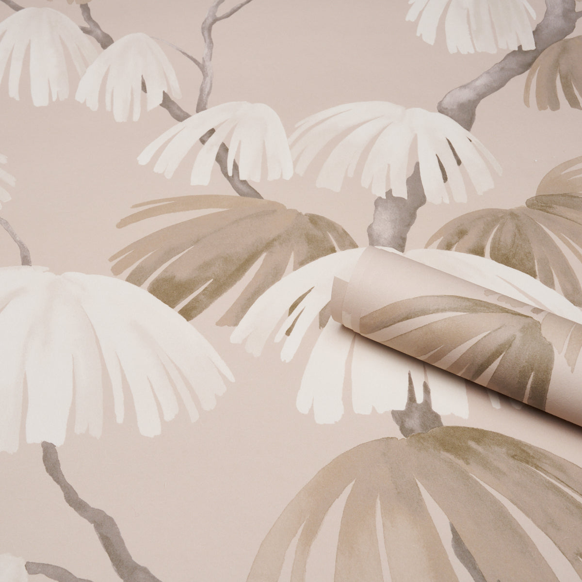 Purchase 5008334 | Weeping Pine, Taupe - Schumacher Wallpaper