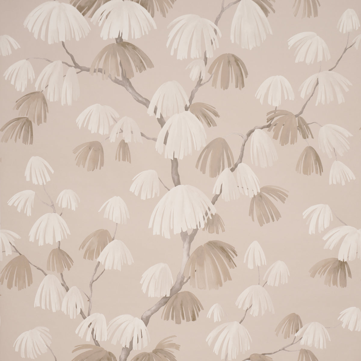 Purchase 5008334 | Weeping Pine, Taupe - Schumacher Wallpaper