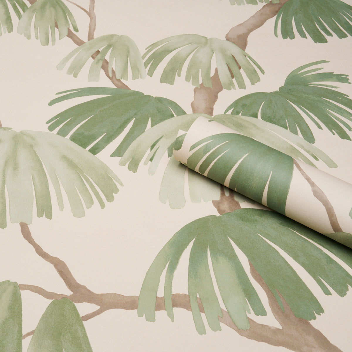 Purchase 5008335 | Weeping Pine, Green - Schumacher Wallpaper
