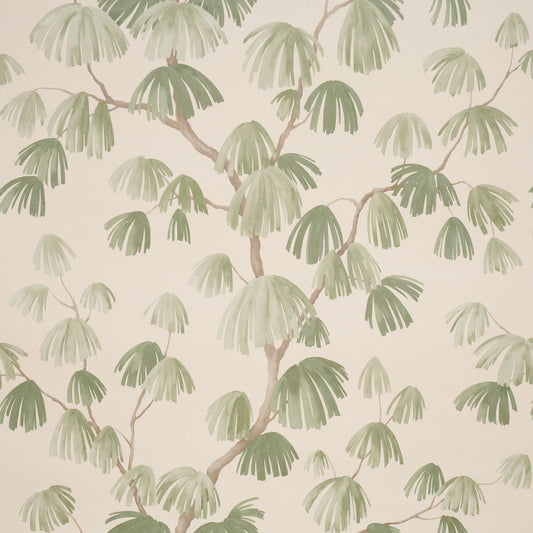 Purchase 5008335 | Weeping Pine, Green - Schumacher Wallpaper