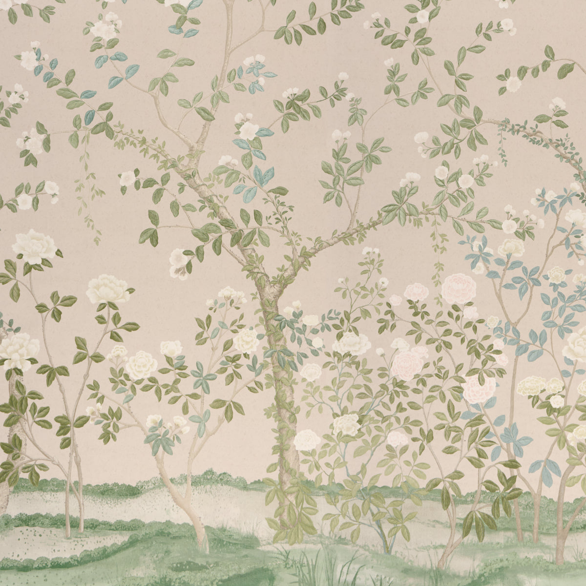 Purchase 5008546 | Madame De Pompadour Panel Set, Natural - Schumacher Wallpaper