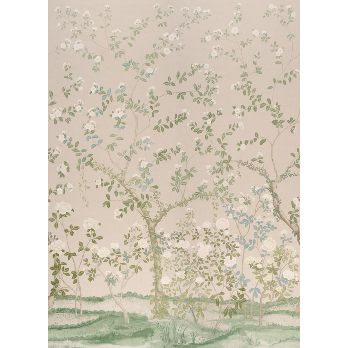 Purchase 5008546 | Madame De Pompadour Panel Set, Natural - Schumacher Wallpaper