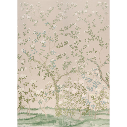 Purchase 5008546 | Madame De Pompadour Panel Set, Natural - Schumacher Wallpaper