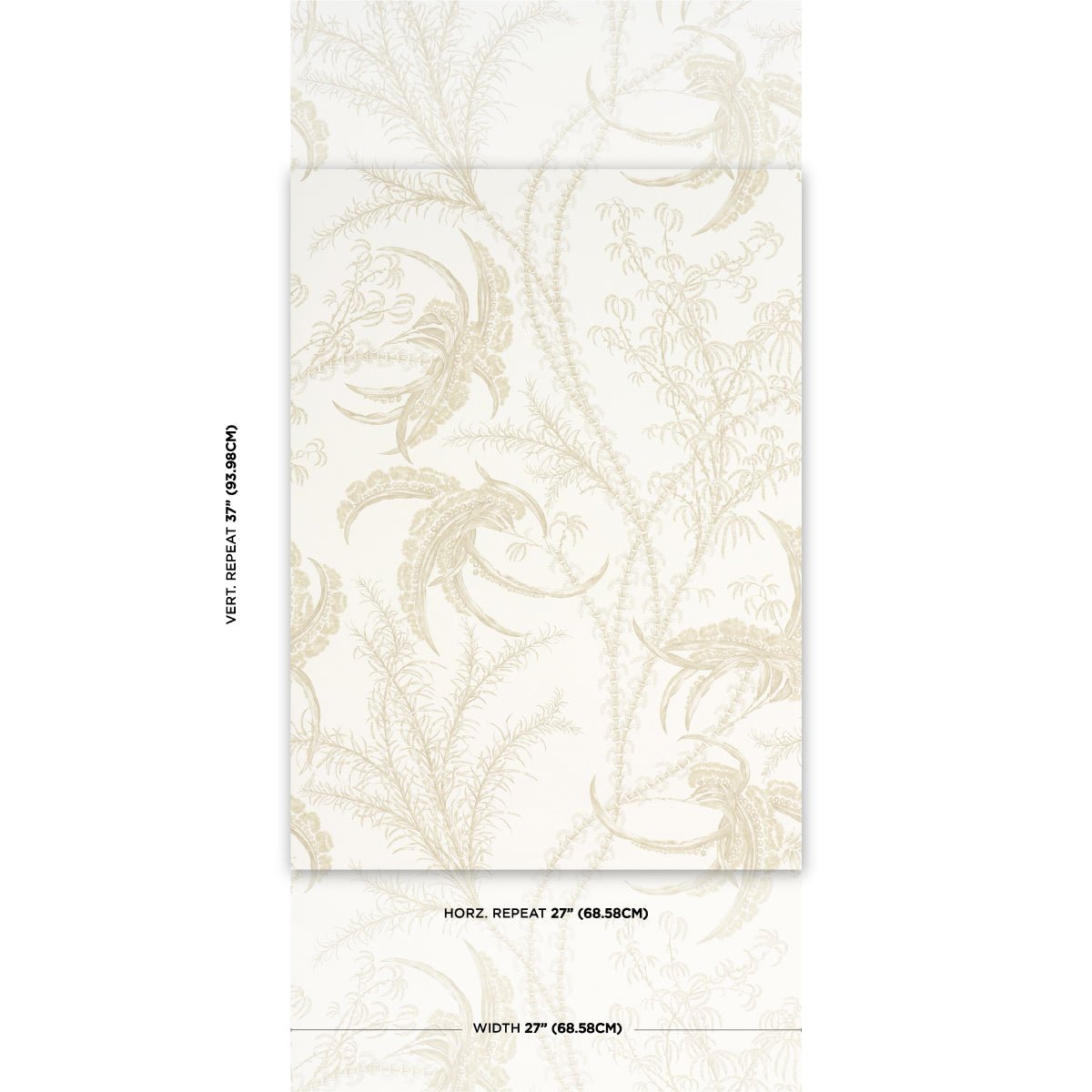 Purchase 5008722 | Ocean Toile, Sand - Schumacher Wallpaper