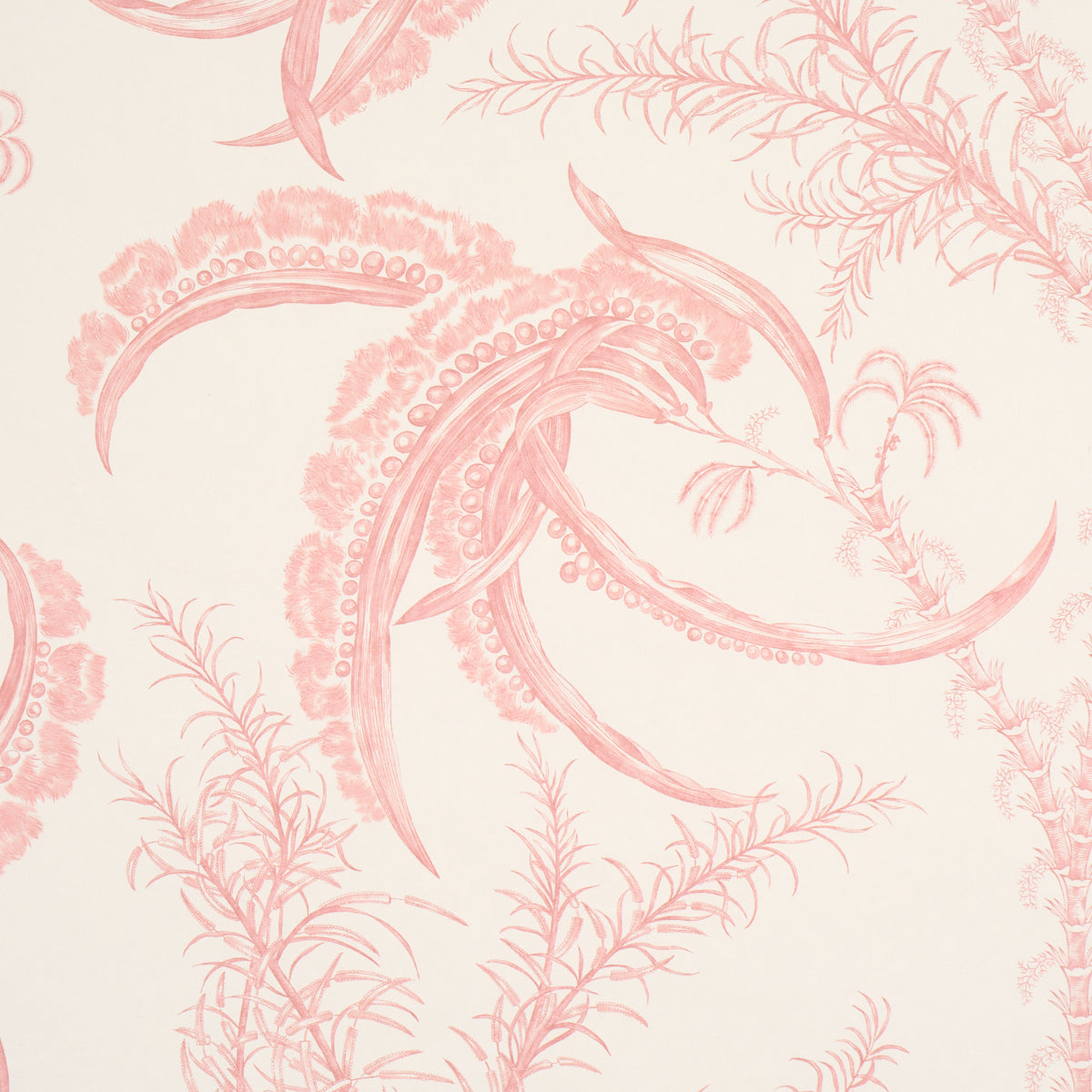 Purchase 5008723 | Ocean Toile, Coral - Schumacher Wallpaper