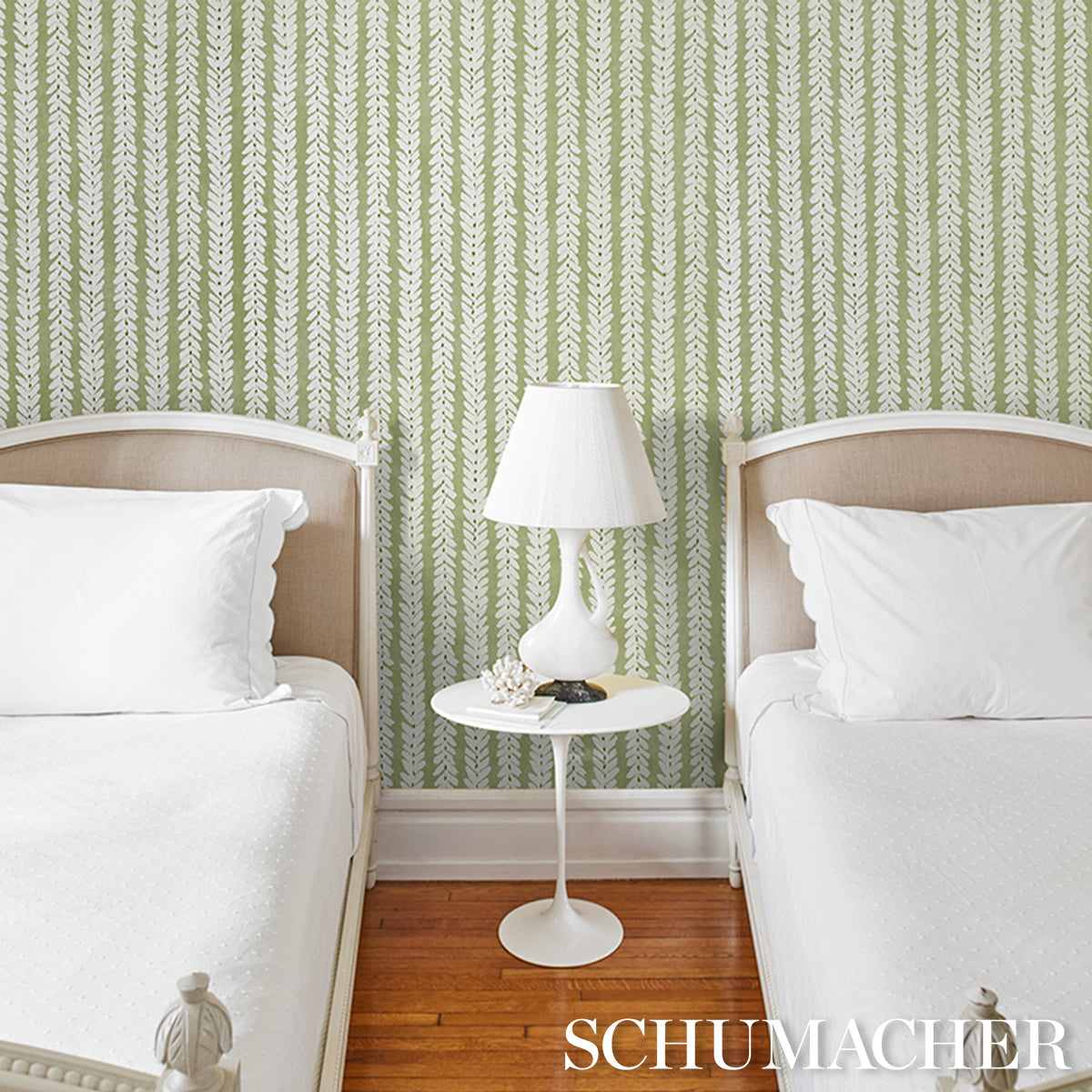 Purchase 5008794 | Woodperry, Moss - Schumacher Wallpaper