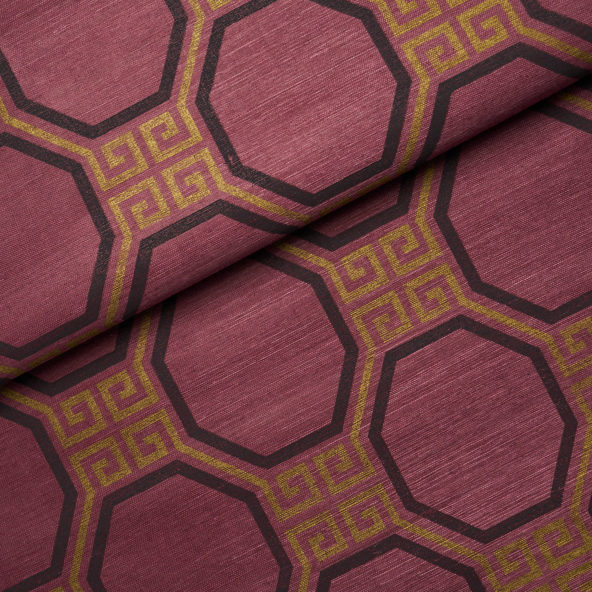 Purchase 5008937 | Octavia Sisal, Golden Plum - Schumacher Wallpaper