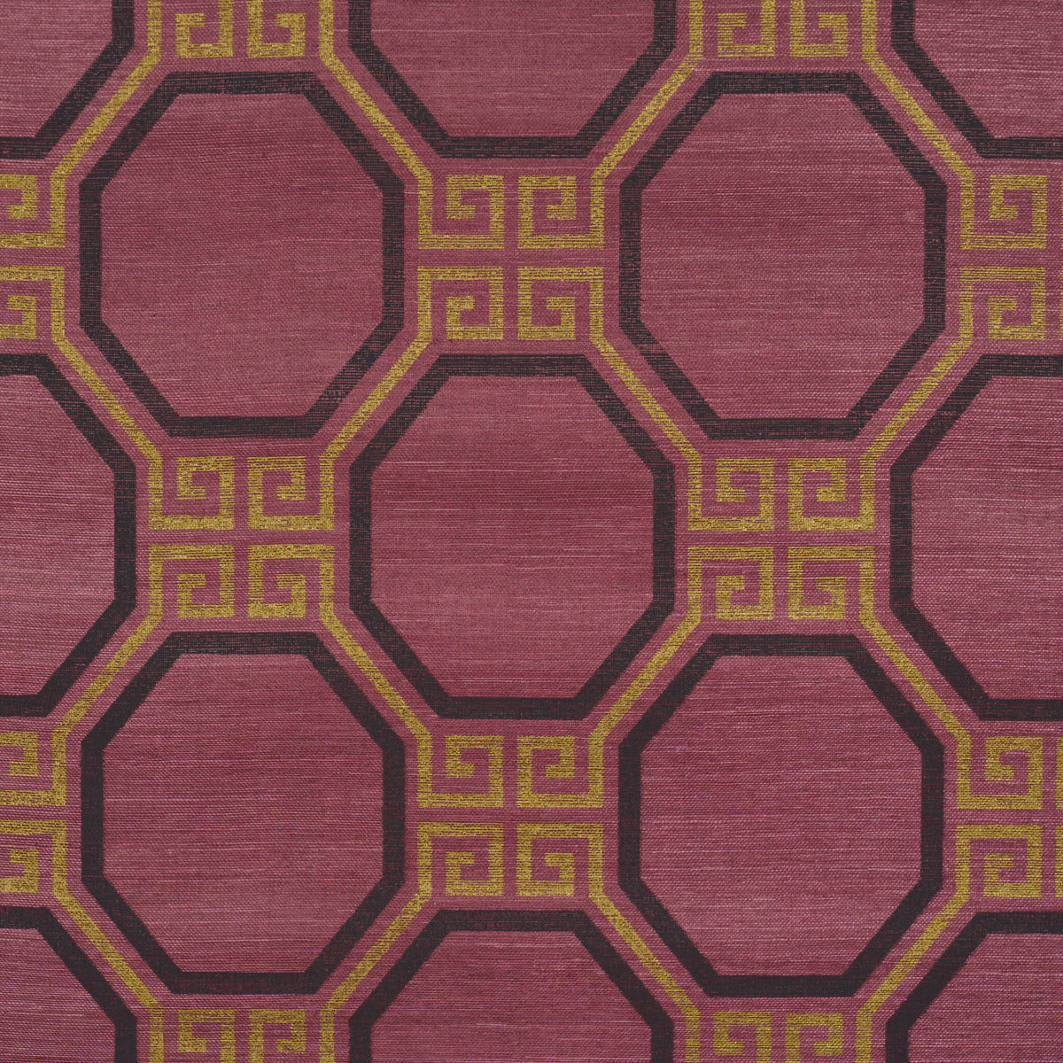 Sample - 5008937 | Octavia Sisal, Golden Plum - Schumacher Wallpaper
