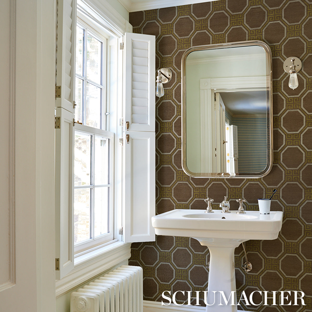 Purchase 5008938 | Octavia Sisal, Sepia - Schumacher Wallpaper