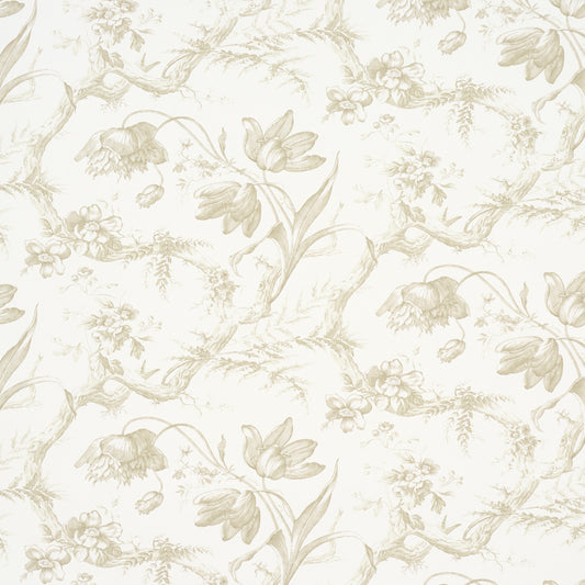 Purchase 5009125 | Toile De Fleurs, Birch - Schumacher Wallpaper