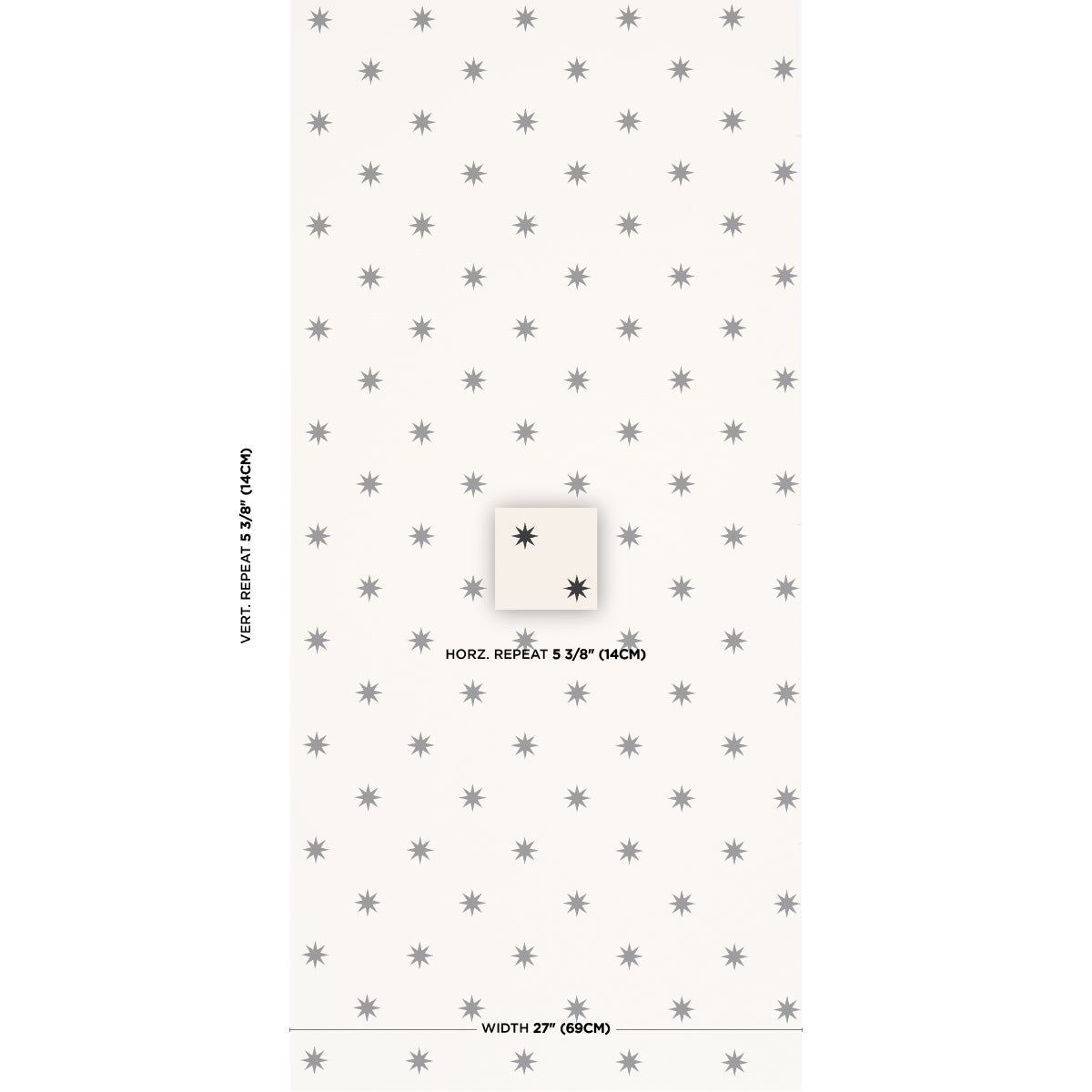 Purchase 5009602 | Stargaze, Black & Cream - Schumacher Wallpaper