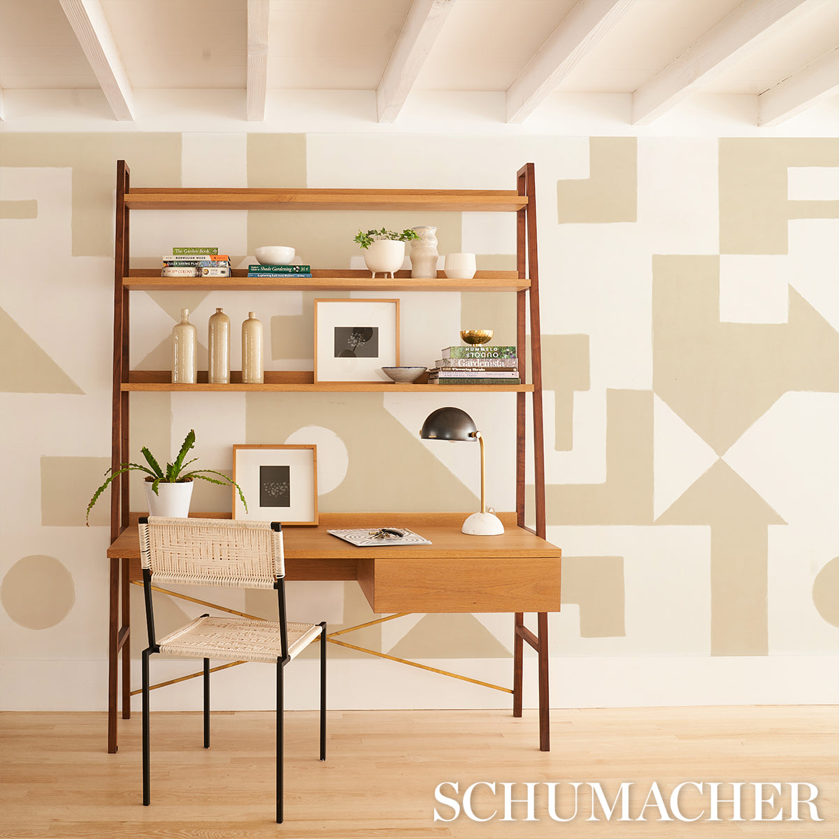 Purchase 5009694 | Binary Panel Set, Camel - Schumacher Wallpaper