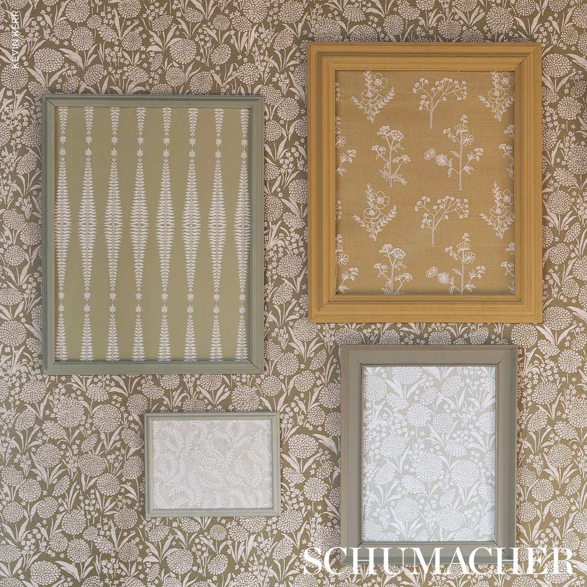 Purchase 5009783 | Chrysanthemum Sisal, Seaglass - Schumacher Wallpaper