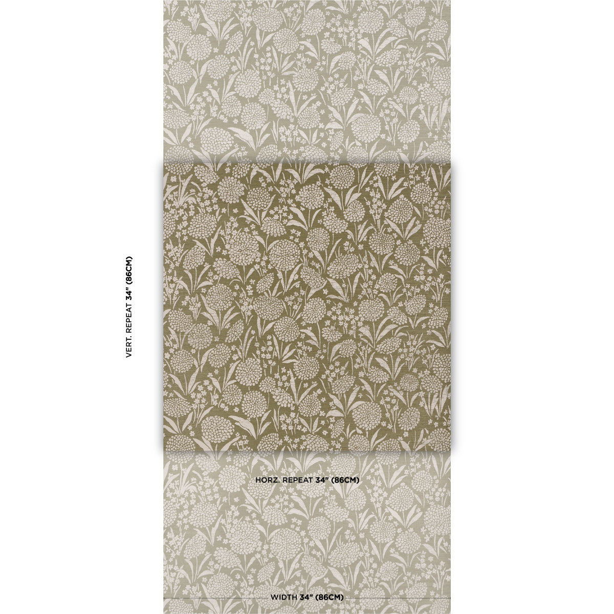 Purchase 5009784 | Chrysanthemum Sisal, Juniper - Schumacher Wallpaper