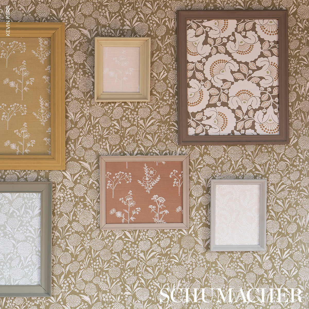 Purchase 5009784 | Chrysanthemum Sisal, Juniper - Schumacher Wallpaper