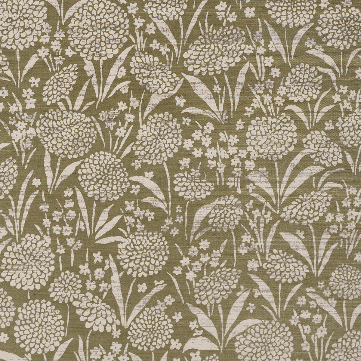 Purchase 5009784 | Chrysanthemum Sisal, Juniper - Schumacher Wallpaper