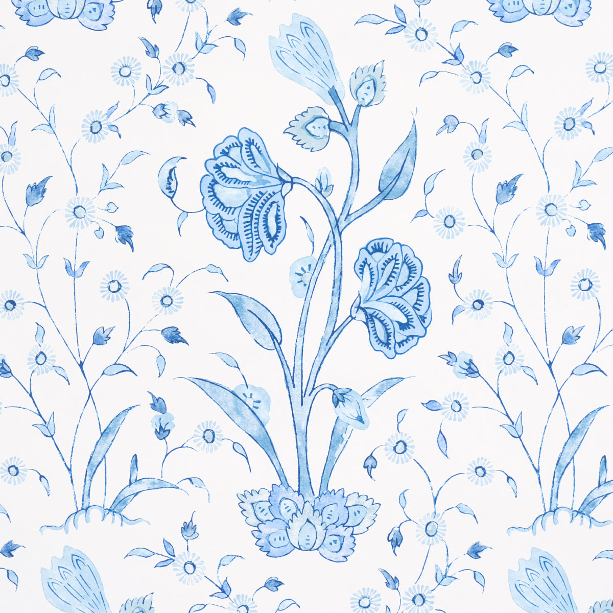 Purchase 5009955 | Khilana Floral, Porcelain - Schumacher Wallpaper