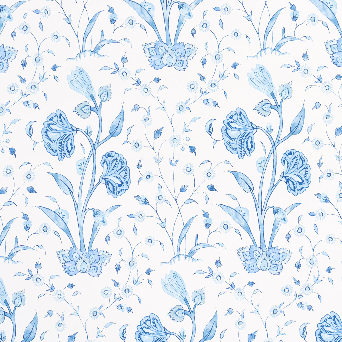 Purchase 5009955 | Khilana Floral, Porcelain - Schumacher Wallpaper