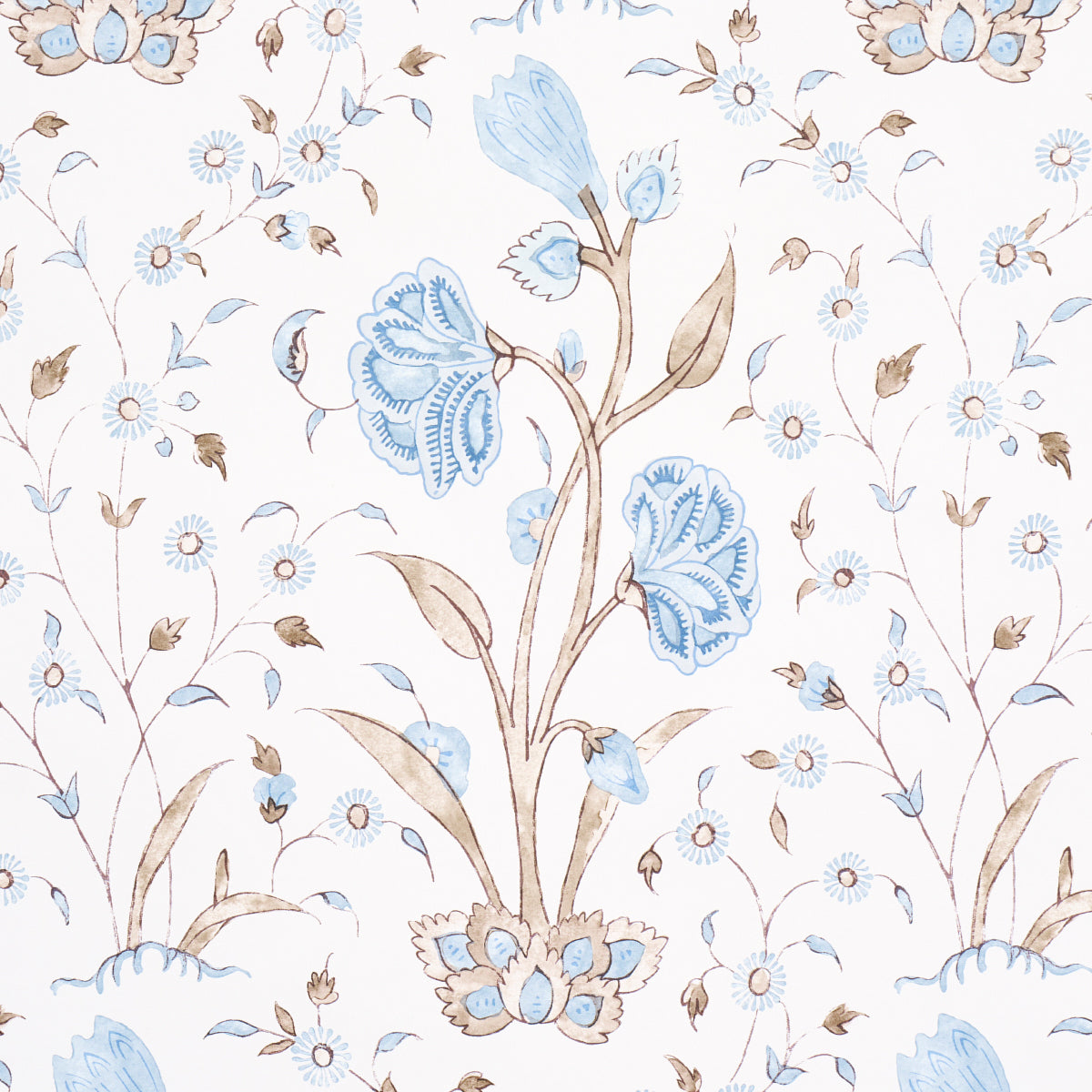 Purchase 5009956 | Khilana Floral, Sky - Schumacher Wallpaper