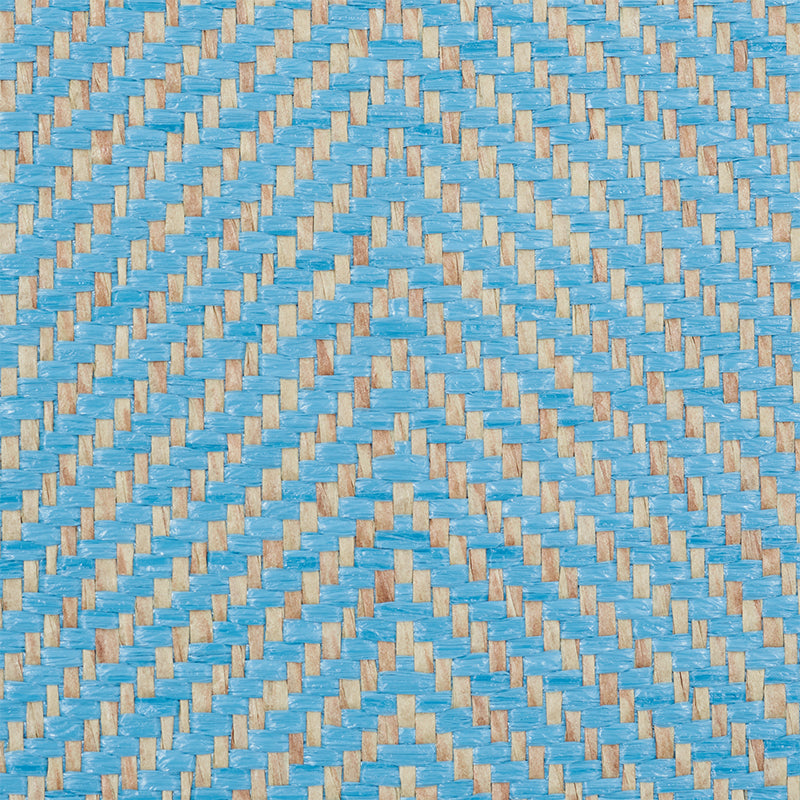 Purchase 5010234 | Herringbone Paperweave, Sky - Schumacher Wallpaper