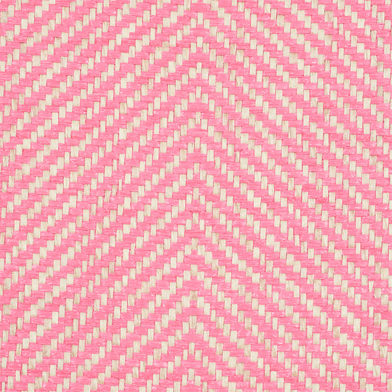 Purchase 5010235 | Herringbone Paperweave, Pink - Schumacher Wallpaper