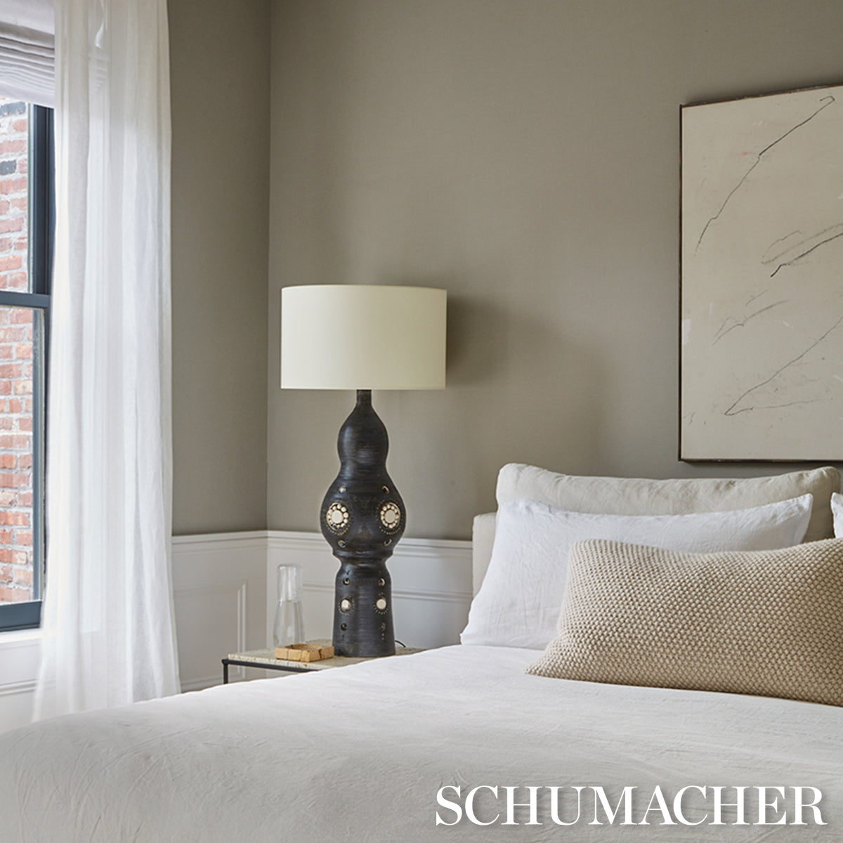 Purchase 5010295 | Tonal Paperweave, White - Schumacher Wallpaper