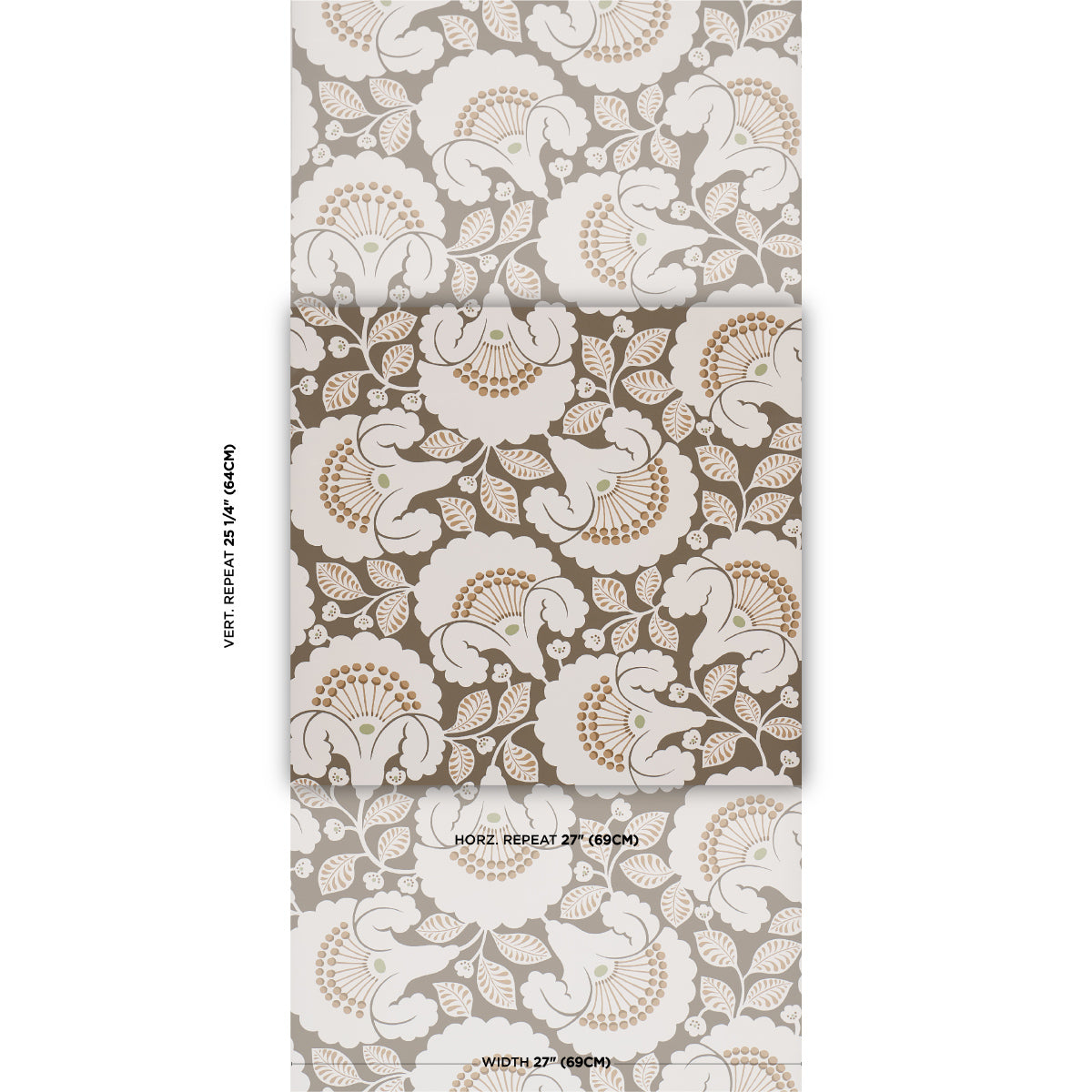 Purchase 5010373 | Jackie, Brown - Schumacher Wallpaper
