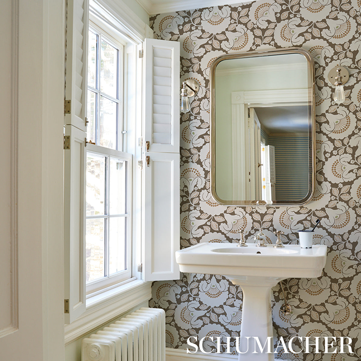 Purchase 5010373 | Jackie, Brown - Schumacher Wallpaper