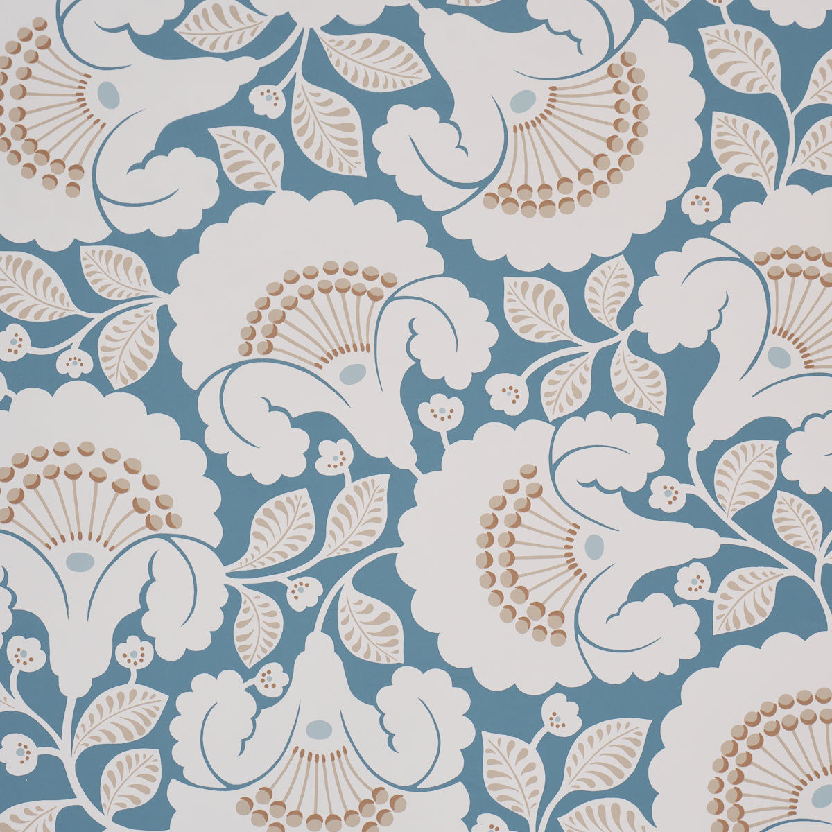 Purchase 5010374 | Jackie, Indigo - Schumacher Wallpaper