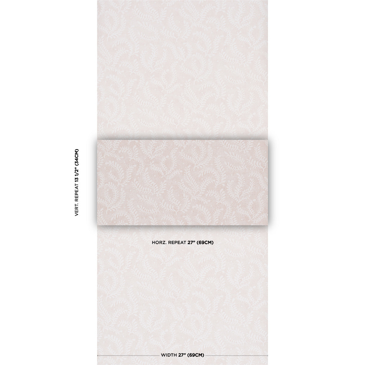 Purchase 5010384 | Etched Fern, Blush - Schumacher Wallpaper