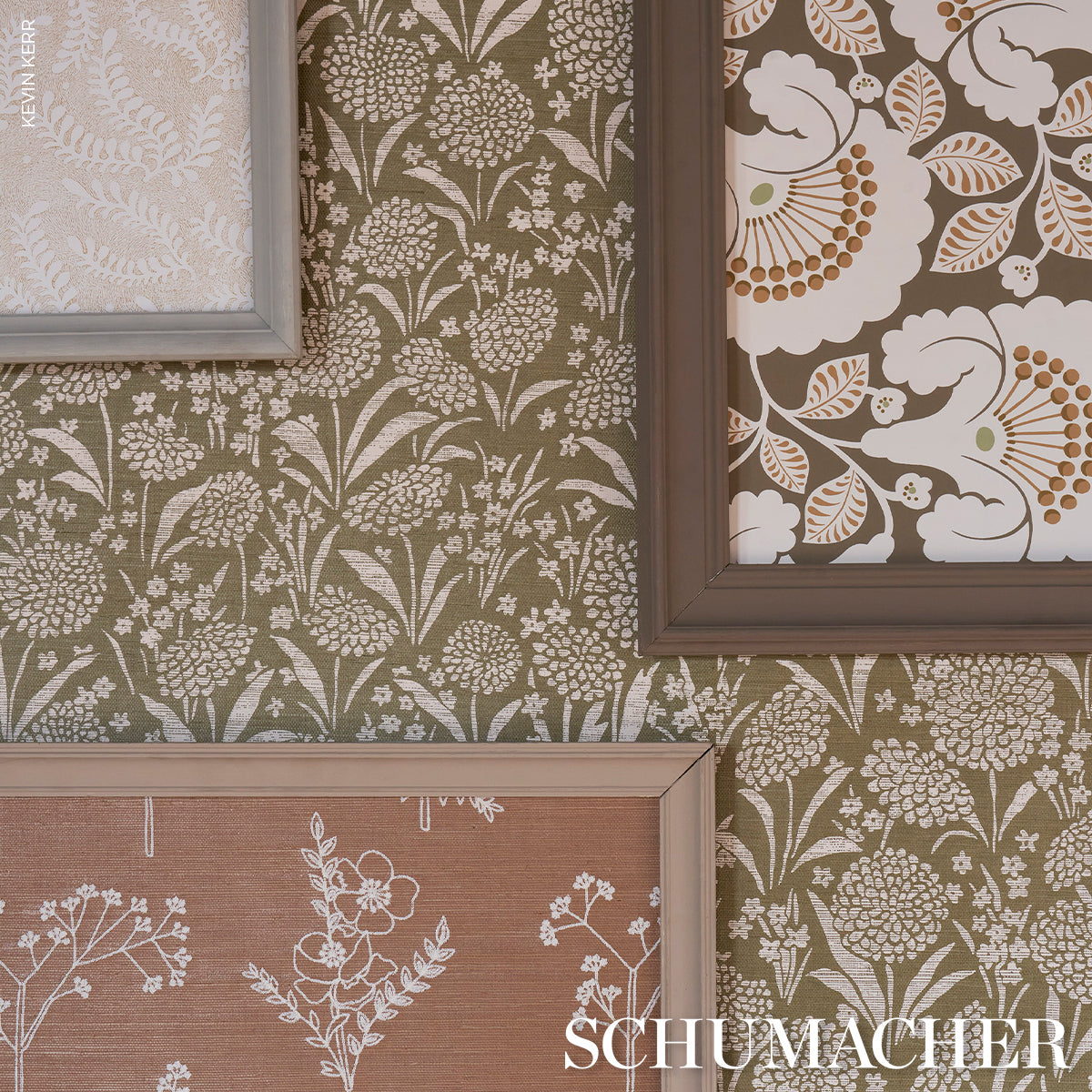 Purchase 5010384 | Etched Fern, Blush - Schumacher Wallpaper