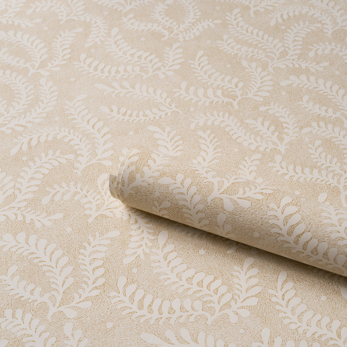 Purchase 5010386 | Etched Fern, Ochre - Schumacher Wallpaper